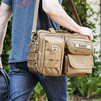 TBG - Men's Tactical Diaper Bag for Dads with Included Stroller Straps